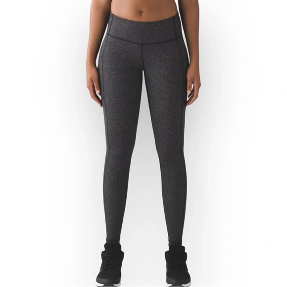Lululemon Speed Tight V Variegated Knit Black 2 - Picture 1 of 14